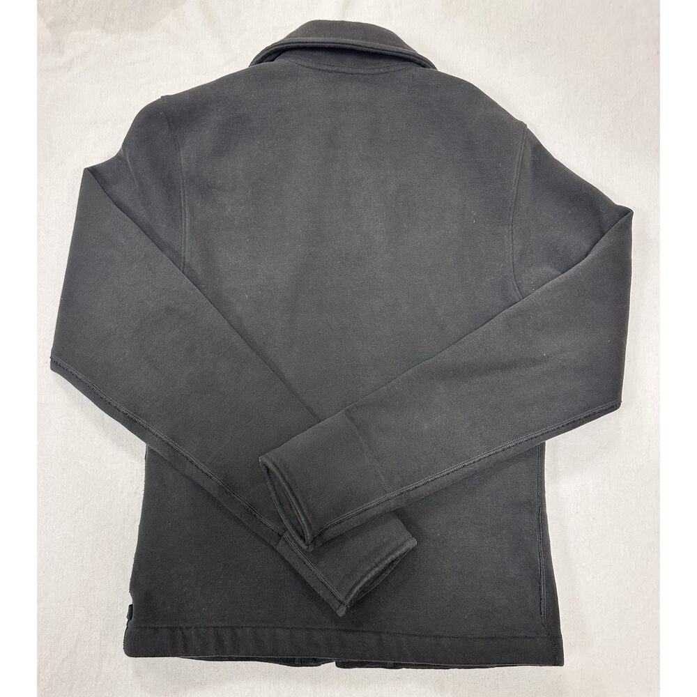 Lululemon Lab Shadow Jacket Cotton Fleece Moto Black Gold Zippers SZ XS - Picture 6 of 6
